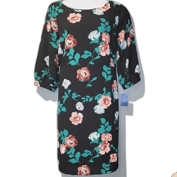 Women's Apt. 9® Floral Belted Boatneck Dress Size 2X - Picture 2 of 8